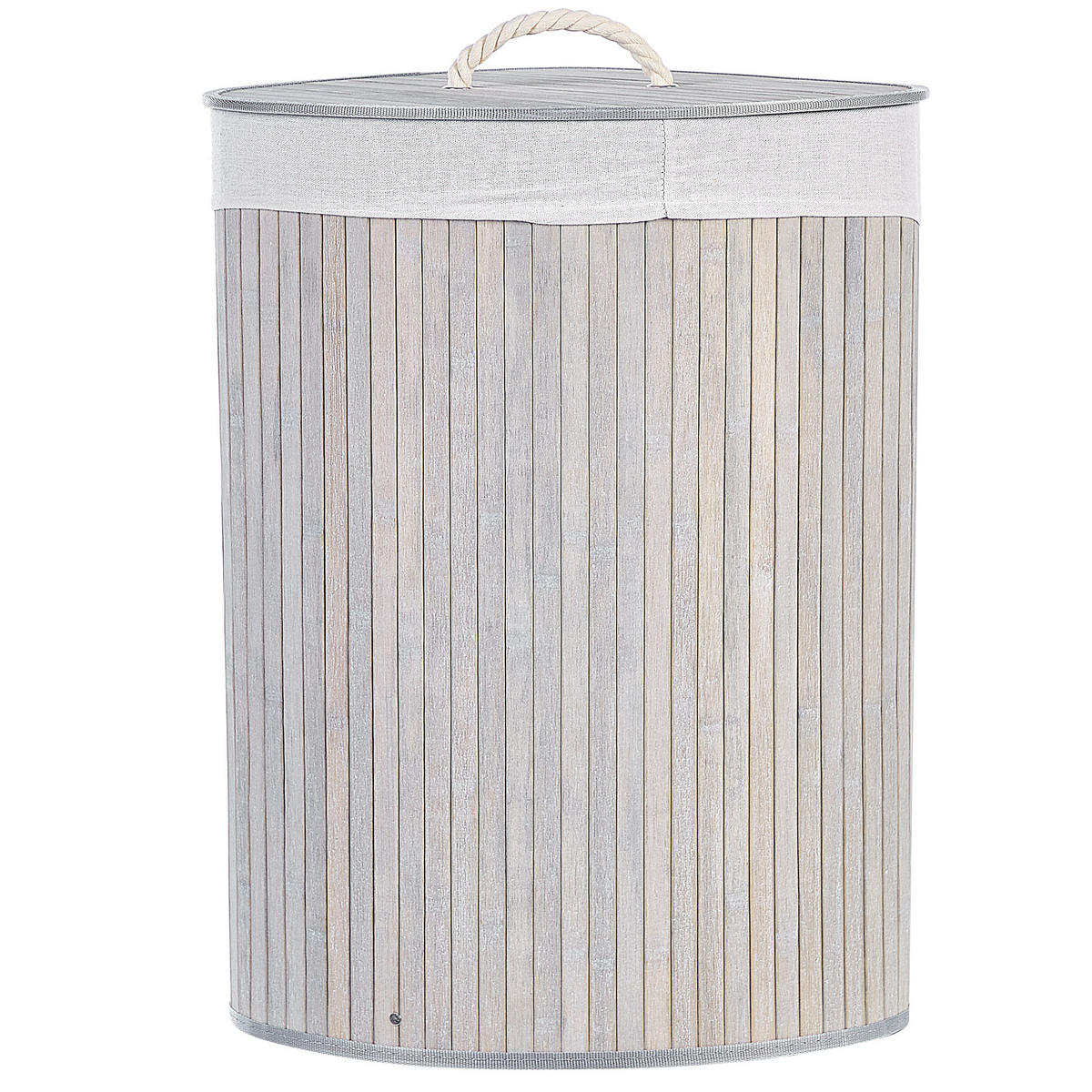KORB Grau Matara - Weiß/Grau, Holz (60/60/35cm) - Beliani