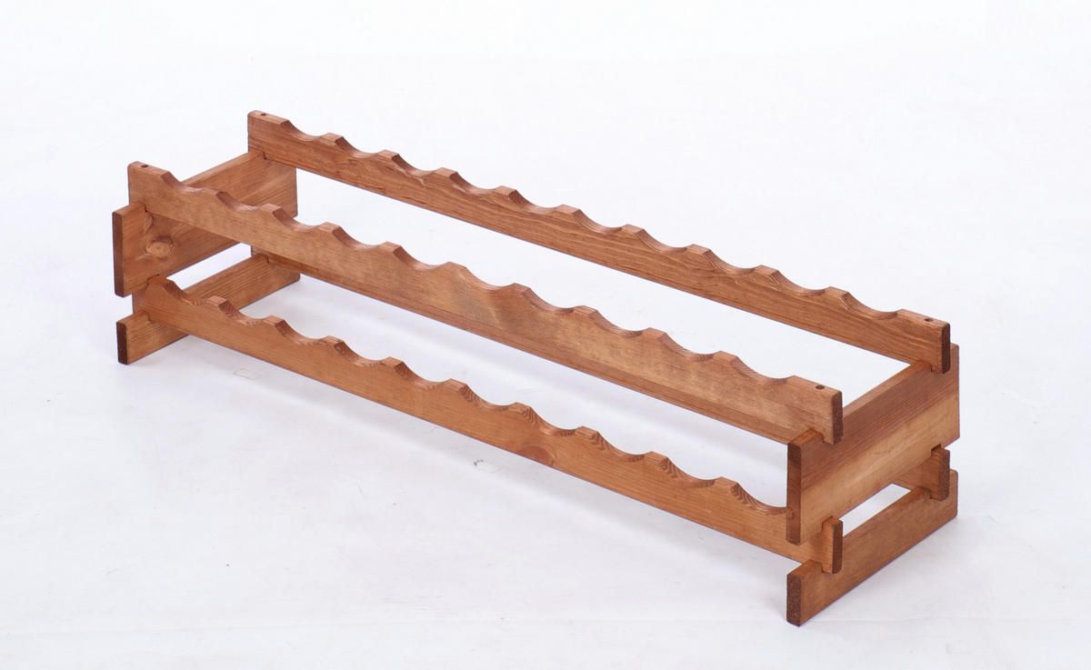 WEINREGAL VINOTECA FLEX PRO HxBxT 23x103x28cm 20 Flaschen auf 2 Ebenen Braun geölt - Braun, Holz (103/23/28cm) - PROREGAL
