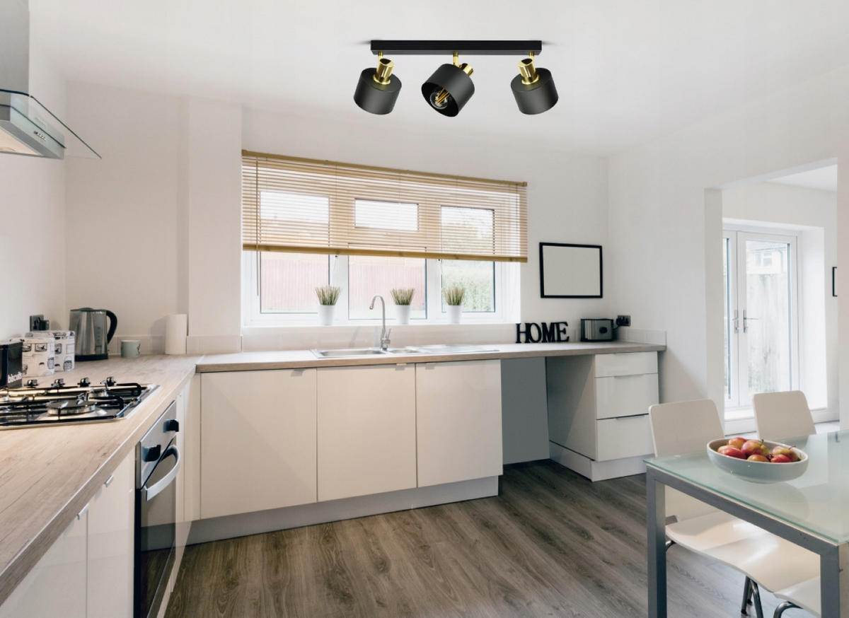 DECKENLEUCHTE BLACKSPOT - Goldfarben/Schwarz, Metall (12/60/20cm) - kiki design