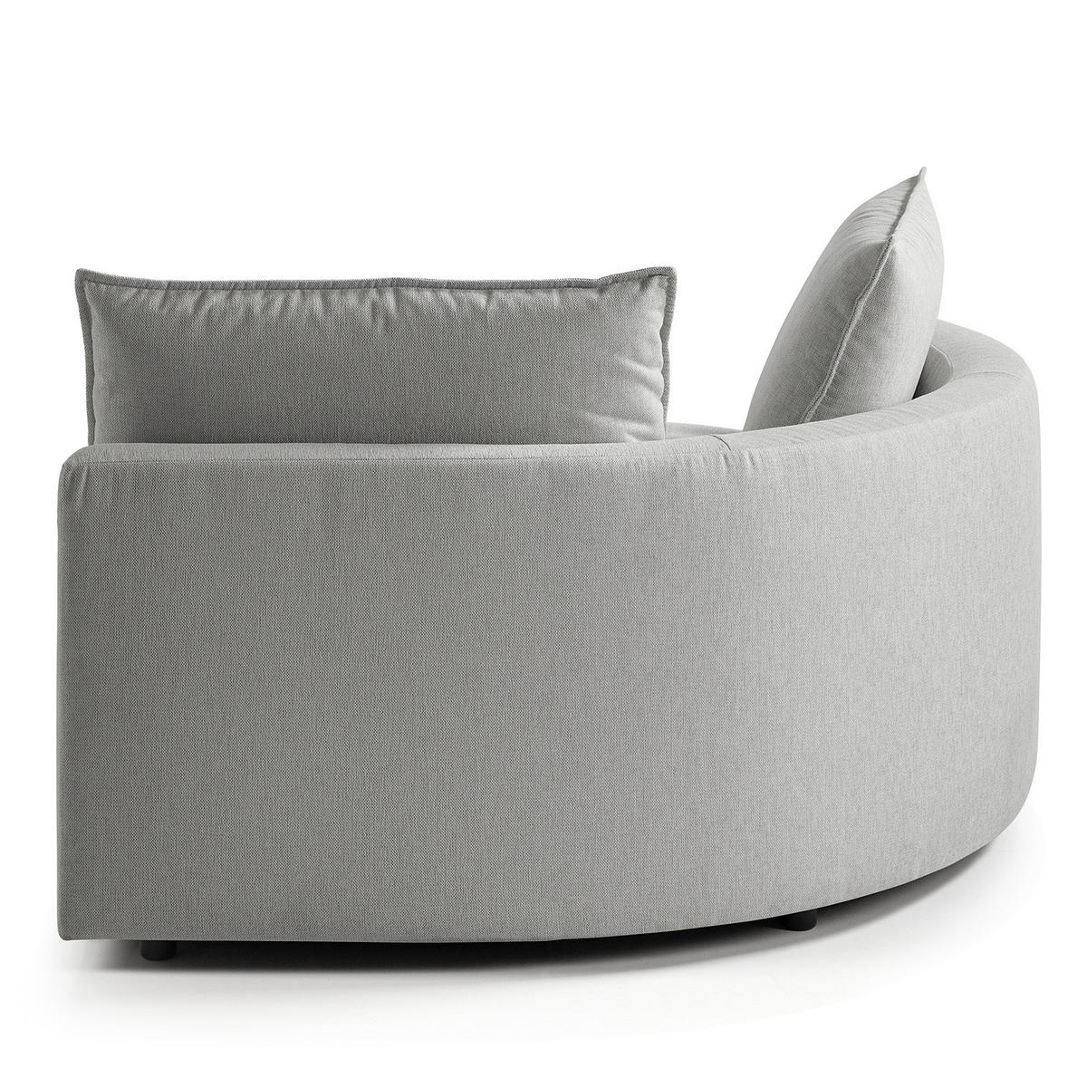 OTTOMANE - modular - Hellgrau/Schwarz, Kunststoff/Textil (126/82/154cm) - home24