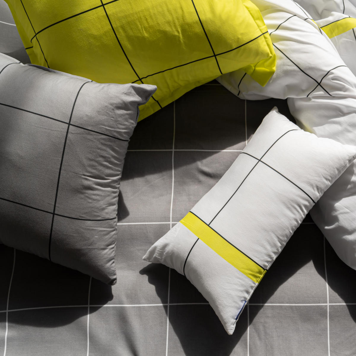 KISSENBEZUG firefly 50x50 + 50x30 cm mehrfarbig - Multicolor, Textil (50/50cm) - Happy Friday