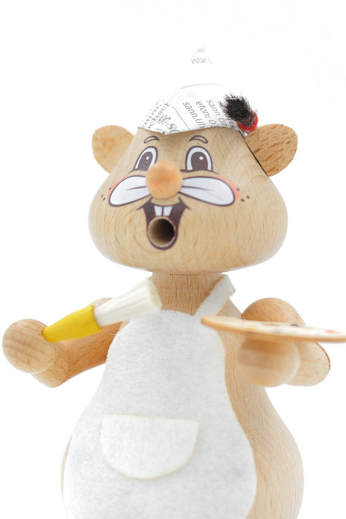 RAUCHFIGUR Hamster Maler 13 cm - Multicolor, Holz (8/13/0.1cm)