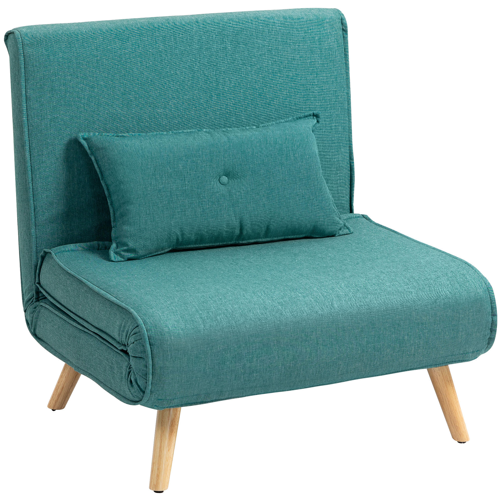 SCHLAFSESSEL DE-14602 5-fach verstellbar, inkl. Kissen Grün - Grün, Textil (75/87/80cm) - ComfortXL
