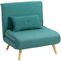 SCHLAFSESSEL DE-14602 5-fach verstellbar, inkl. Kissen Grün - Grün, Textil (75/87/80cm) - ComfortXL