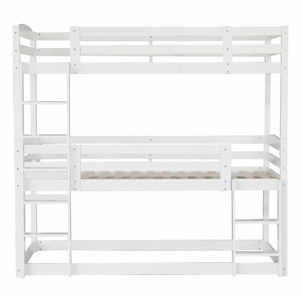 ETAGENBETT Kinderbette 90/200 cm aus Kiefernholz mit trennbarer Konstruktion Weiß - Weiß, Holz (90/200cm) - Modenvie