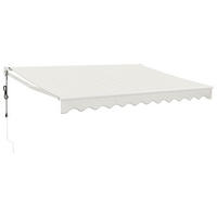 ELEKTRISCHE Markise mit Kurbel Creme 3,5x2,5 m - Creme, Textil (350/250/350cm) - furnicato