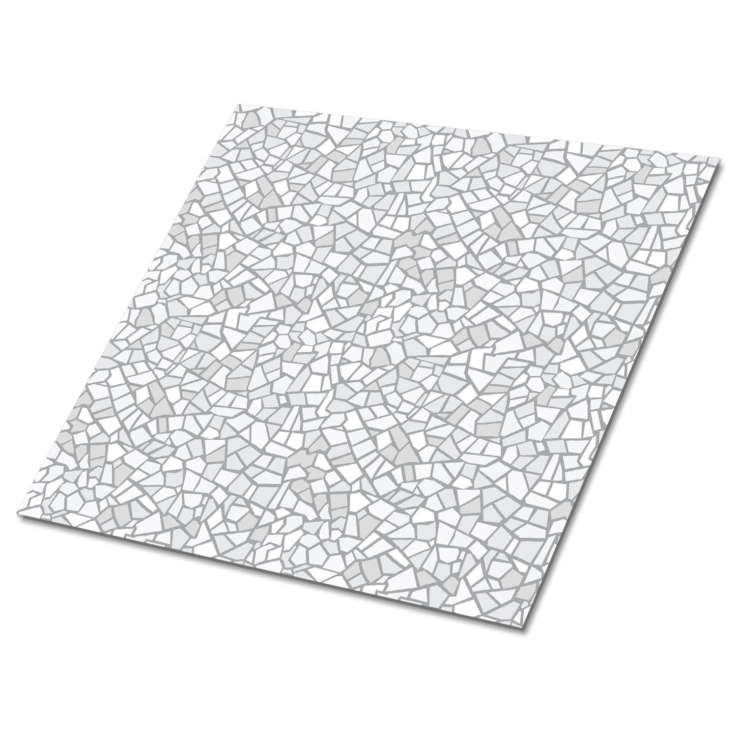 FLIESENAUFKLEBER 9 Stück 30x30 cm selbstklebend Graues Mosaik - Grau, Textil (30/1.6/30cm) - TULUP