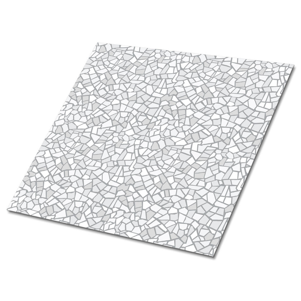 FLIESENAUFKLEBER 9 Stück 30x30 cm selbstklebend Graues Mosaik - Grau, Textil (30/1.6/30cm) - TULUP