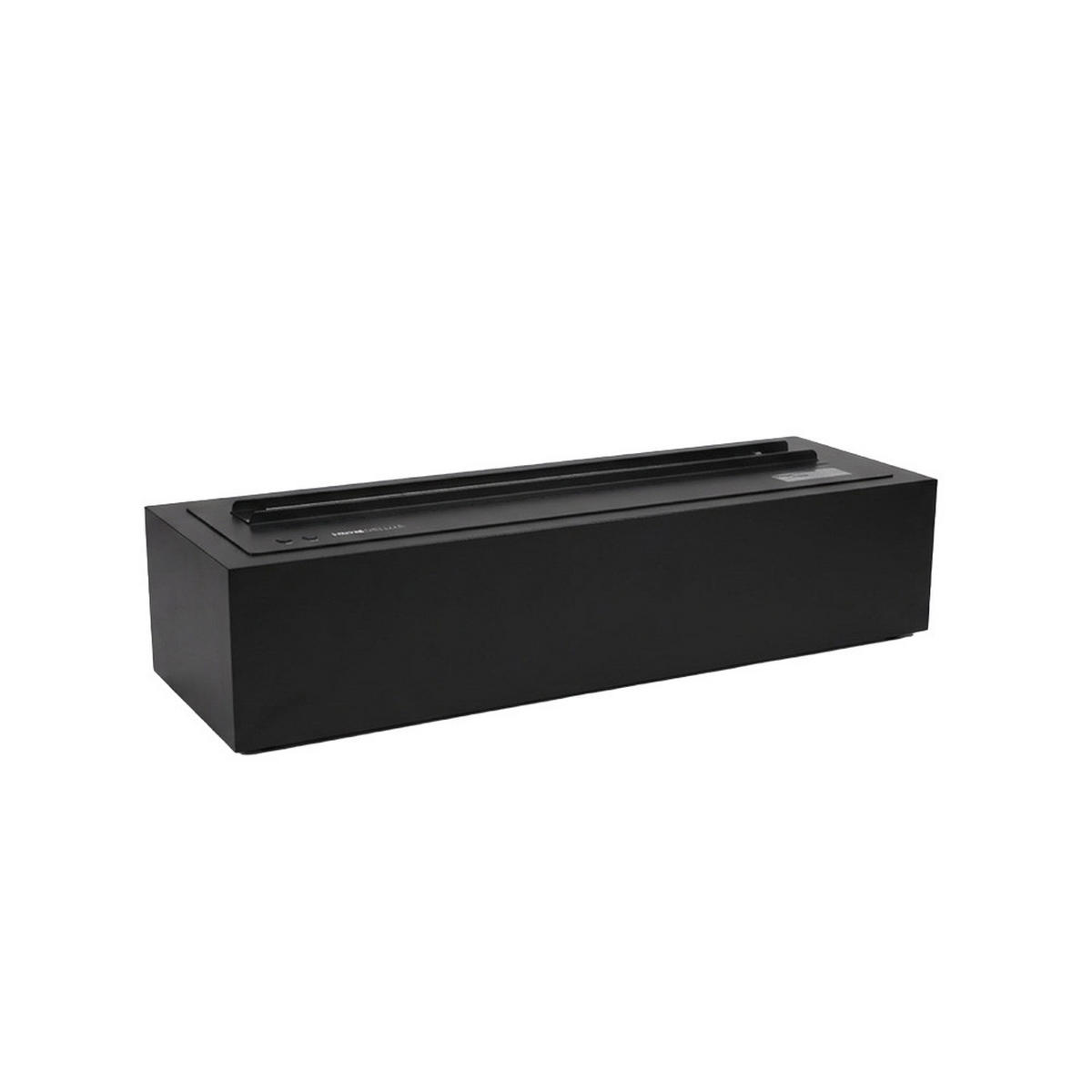 KAMIN ODENA - Mit Verkleidung, Schwarz - Schwarz, Metall (108/24.2/32cm)