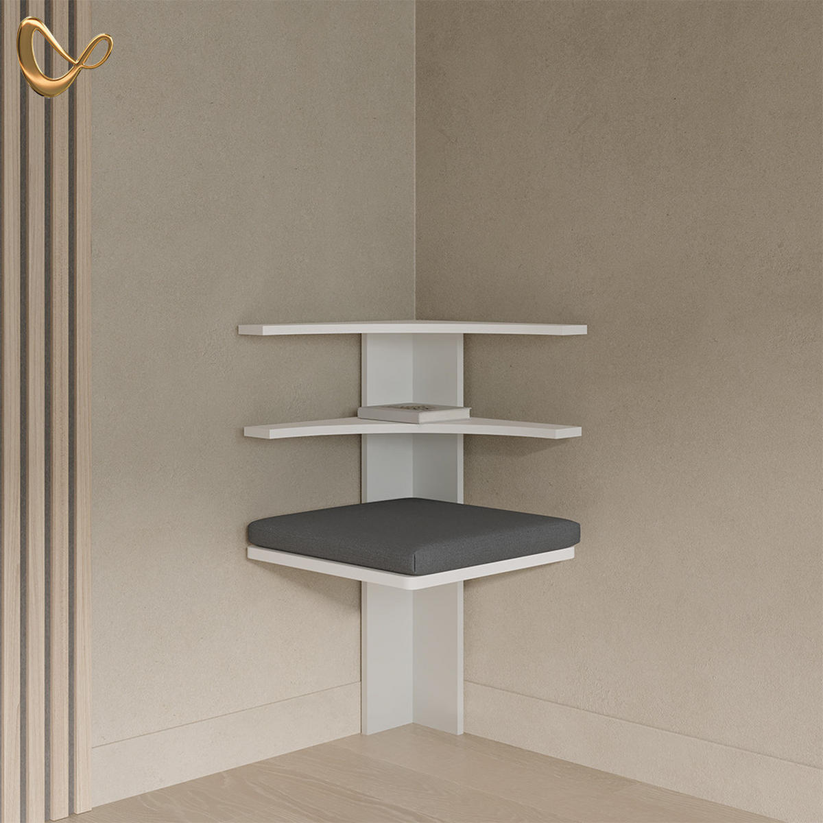 ESSZIMMER-ECKBANK Tiberio Weiß 43.5 x 43.5 cm - Weiß, Holzwerkstoff (43.5/43.5cm) - Livinity®