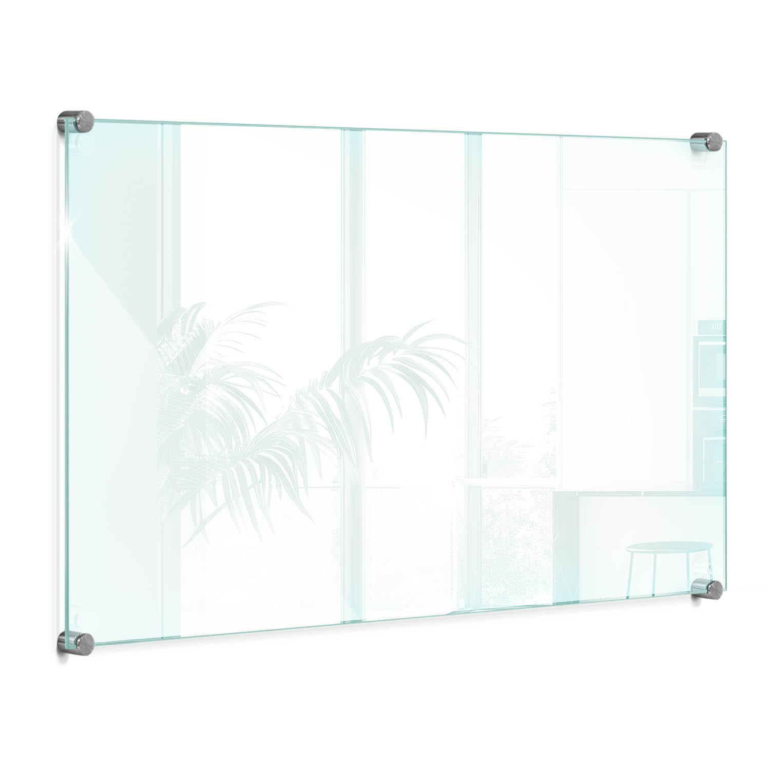 KÜCHENRÜCKWAND 60 x 40 cm Transparente Glasplatte - Transparent, Glas (60/40/0.4cm) - TULUP