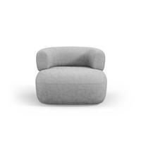 SESSEL Jenny aus Chenille-Stoff silber - Silberfarben, Textil (88/73/90cm) - Micadoni