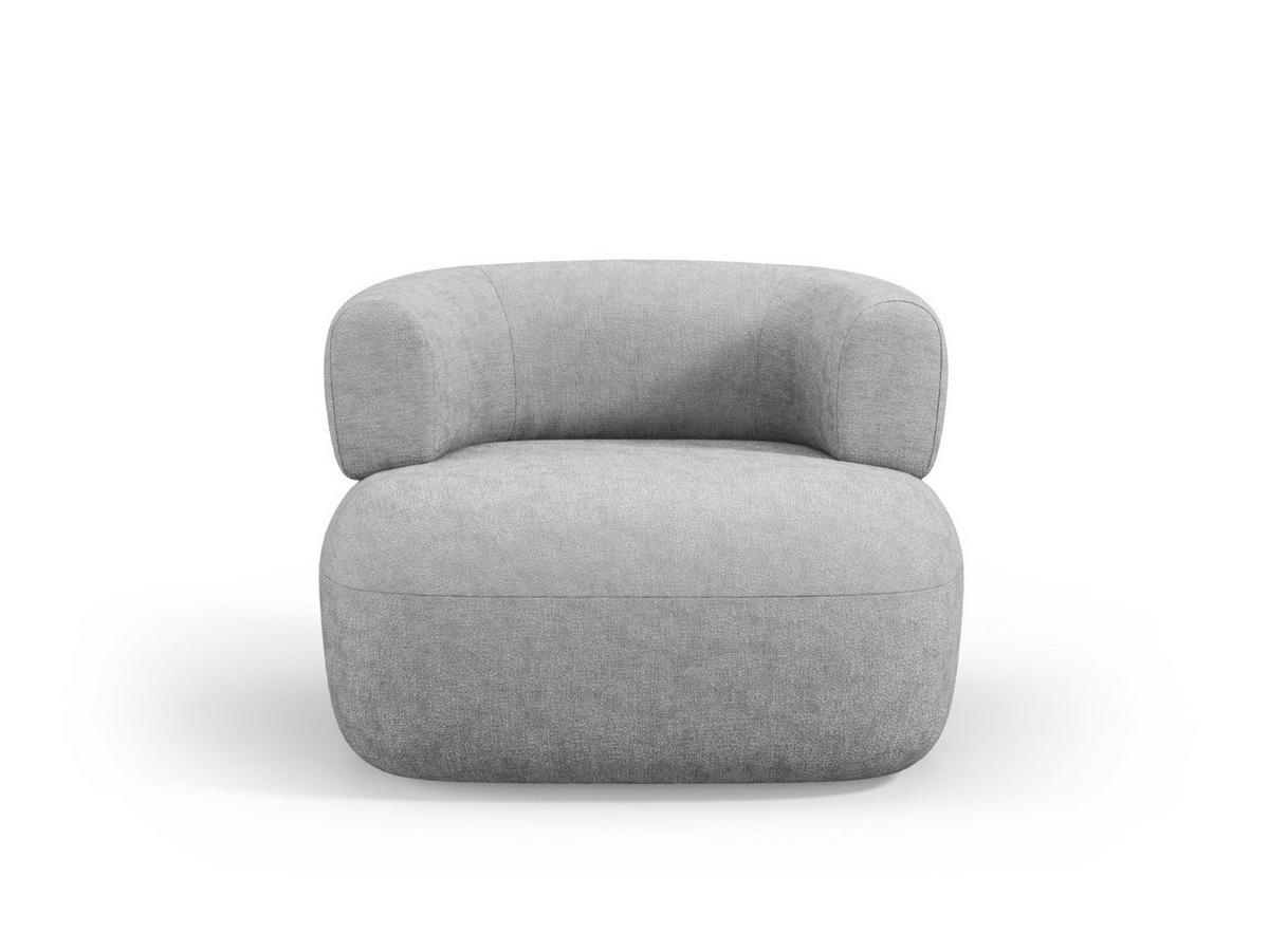SESSEL Jenny aus Chenille-Stoff silber - Silberfarben, Textil (88/73/90cm) - Micadoni