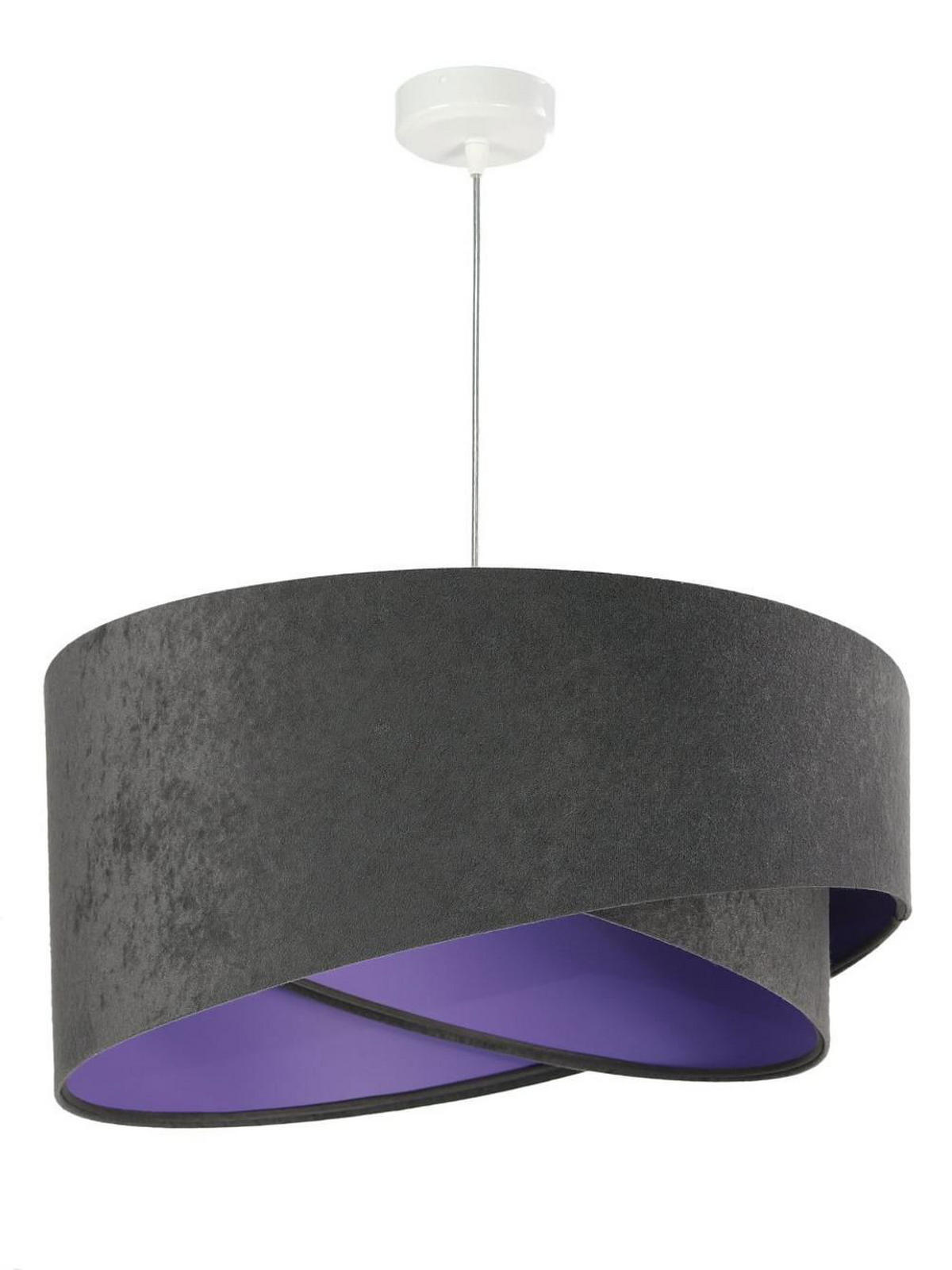HÄNGELEUCHTE Grau 50/23 cm - Lila/Grau, Kunststoff (50/1.3/23cm) - ONZENO