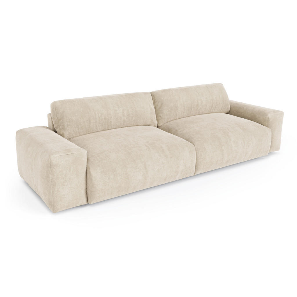 Thumbnail - Sia Home Sofa, Creme, Textil, 3-Sitzer, Rechteckig, 220x47x120 cm, Wohnzimmer, Sofas & Couches, Sofas, 3-Sitzer Sofas