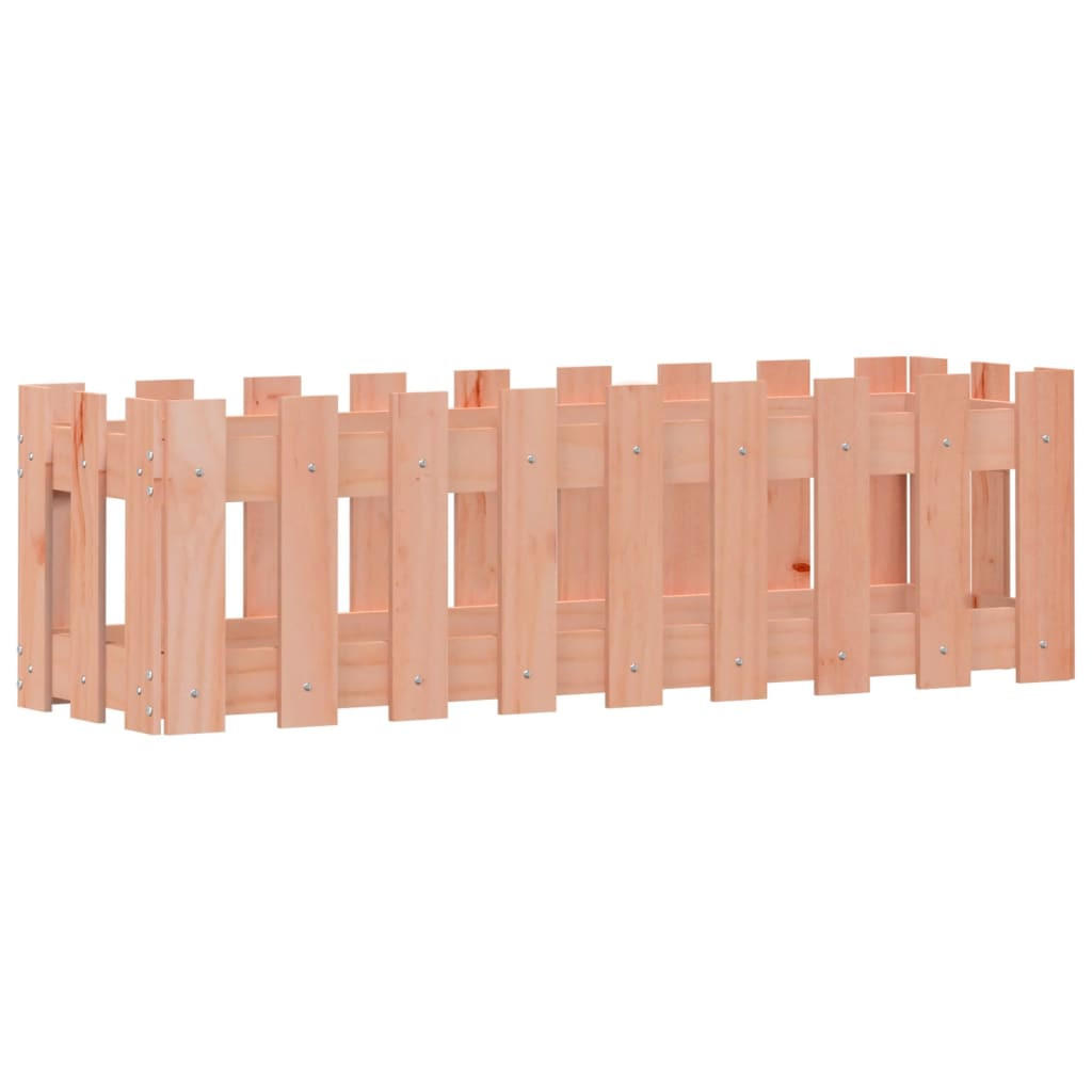 HOCHBEET Lattenzaun-Design 100x30x30 cm Massivholz Douglasie - Rotbraun, Holz (100/30/30cm) - furnicato