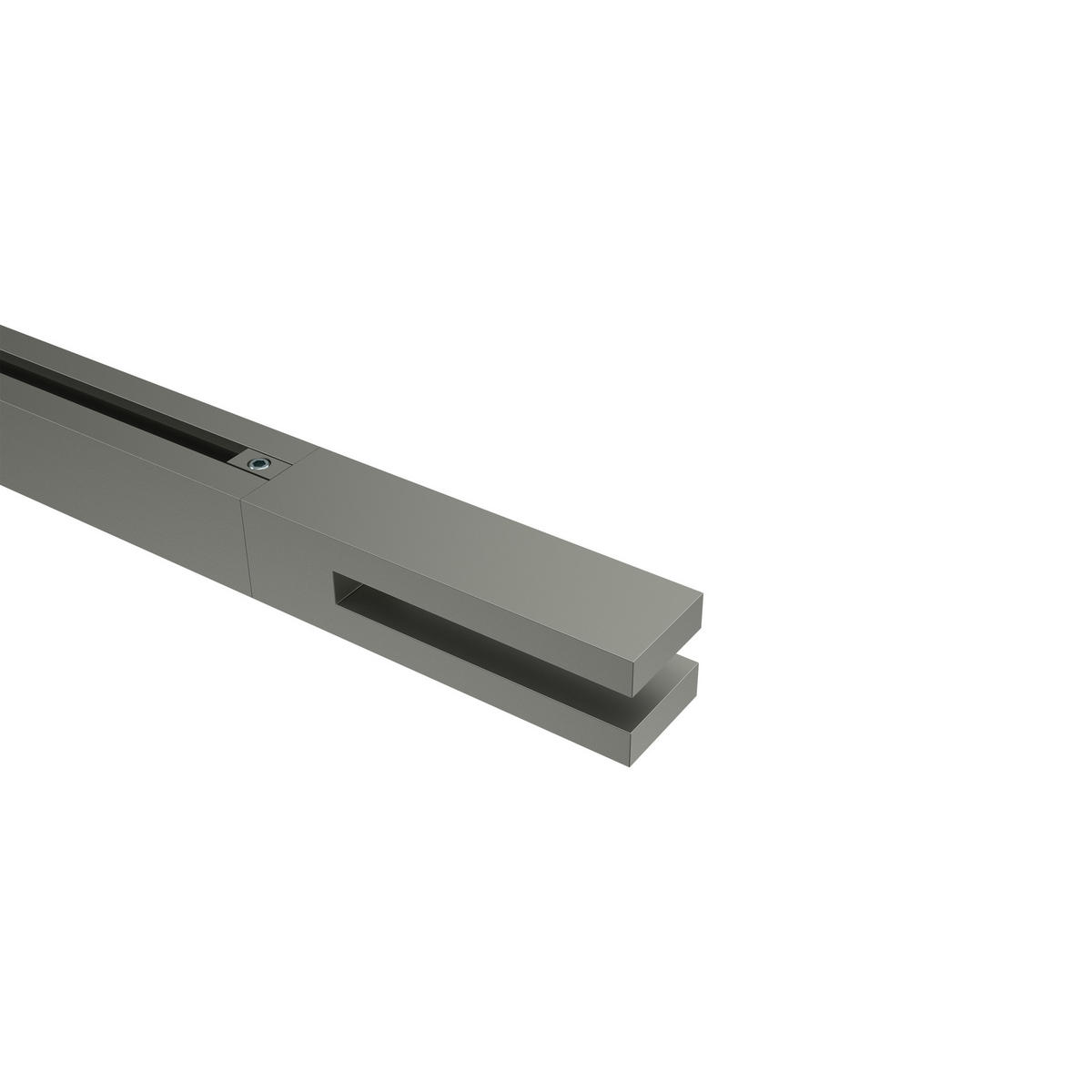 ENDSTÜCKE FÜR GARDINENSTANGEN 20x20 mm, Diapo Satin-Silber, Packung 2 Stück - Silberfarben, Metall (8.5/2/2cm) - INTERDECO