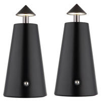 LED-TISCHLEUCHTEN 2er Set CCT Touchdimmer - Schwarz, Metall (9/9/19cm) - Globo Lighting