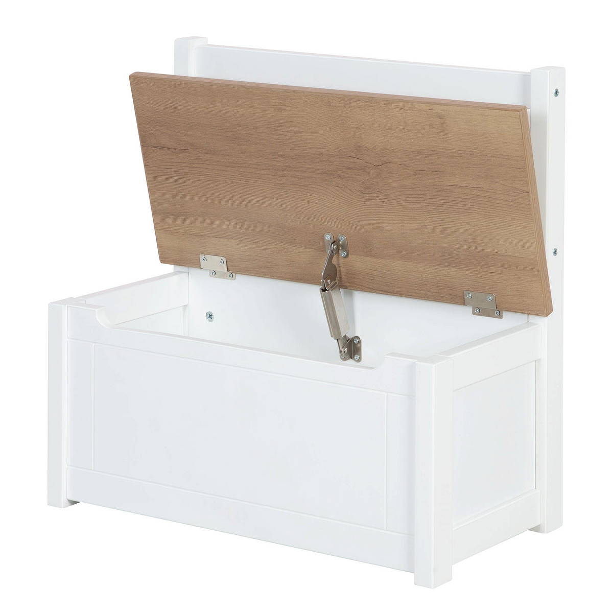 KINDERTRUHENBANK Woody natur / weiß - Weiß, Holzwerkstoff (56/53/28cm) - Roba