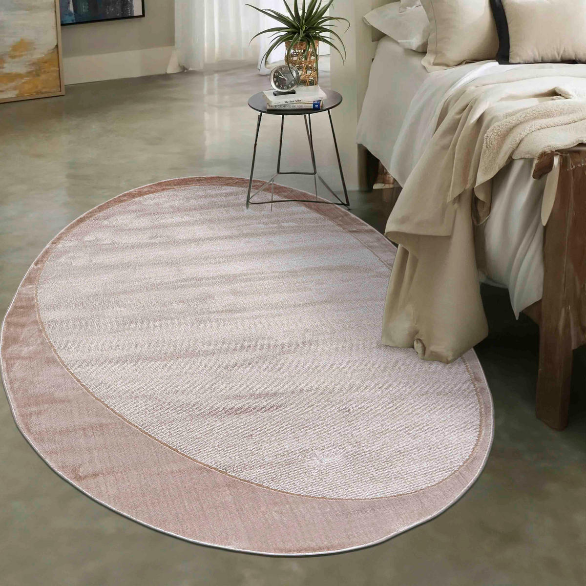 TEPPICH Beige Abstrakt - Kurzflor Unregelmäßig Unregelmäßige Form - Creme - 140 x 200 cm - Ecru, Textil (140/200cm) - Mazovia