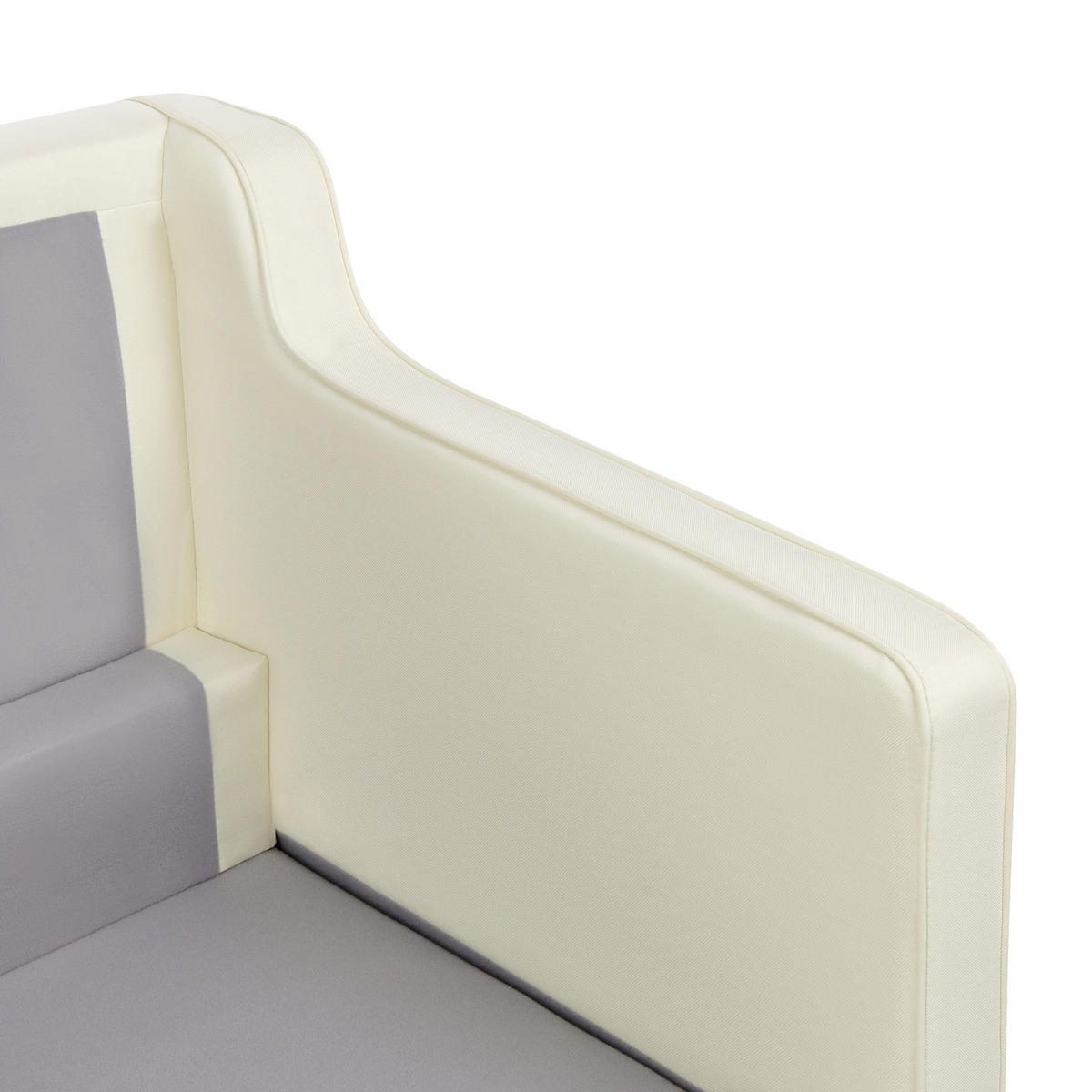 3-SITZER-SOFA cremeweiß Lokka - Hellbraun/Weiß, Textil (204/85/83cm) - Beliani