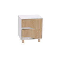 NACHTTISCH 2 Schubladen Weiß Braun 40/30/46 - Weiß, Holz (40/46/30cm) - Mobili Rebecca