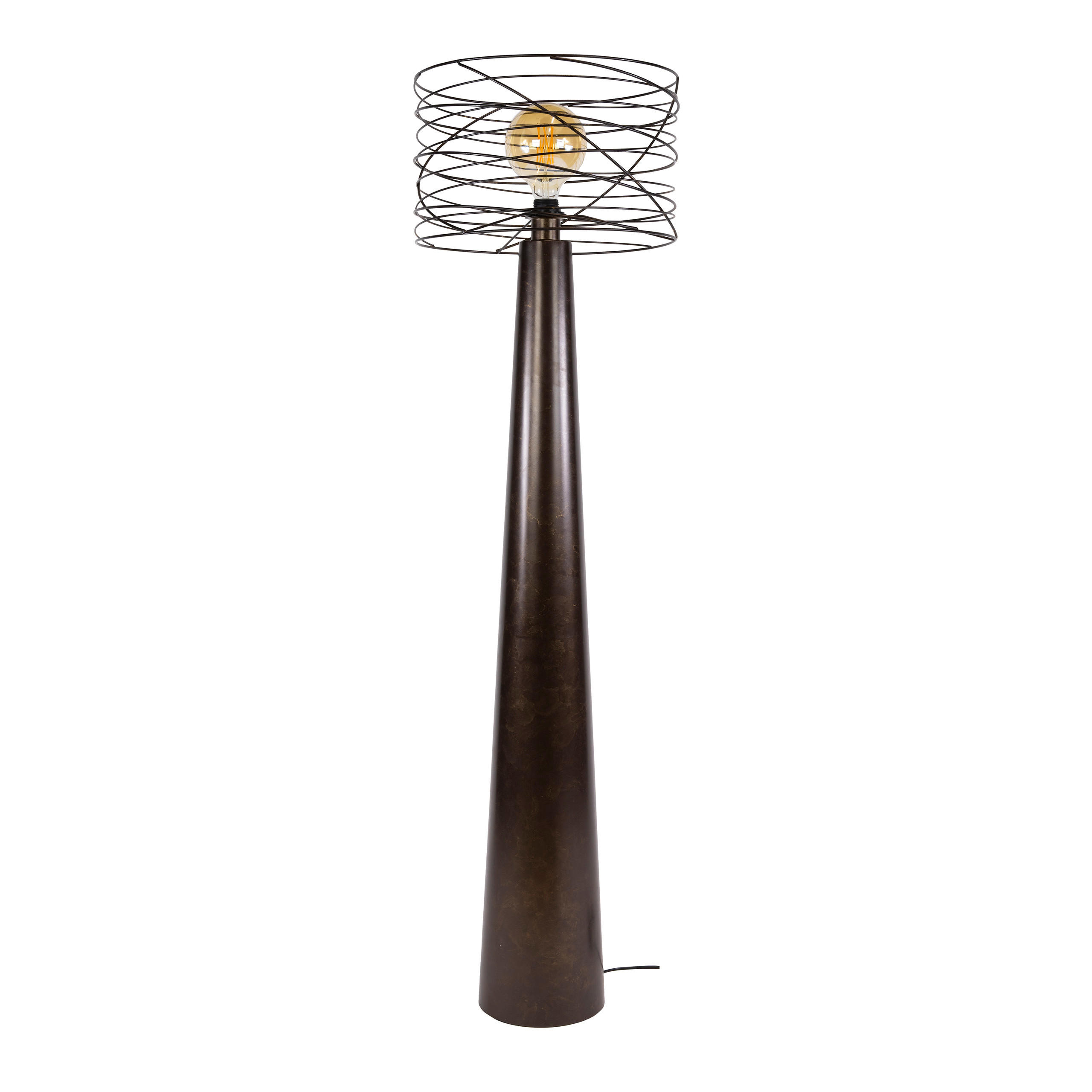 STEHLEUCHTE Curl Braun 40/40/145 cm - Braun, Metall (40/40/145cm) - Hoyz Collection