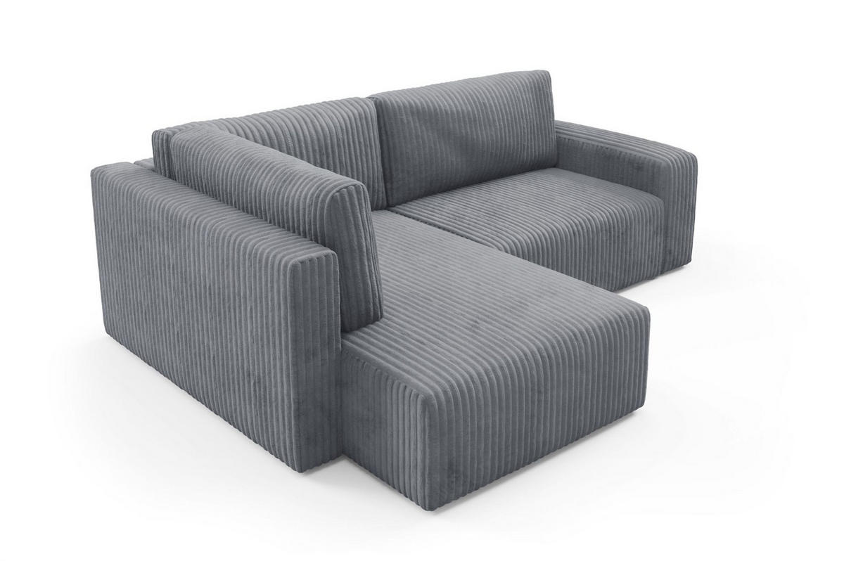 ECKSOFA Natalia Xl - Grau, Holzwerkstoff/Textil (182/245cm) - Fun Möbel