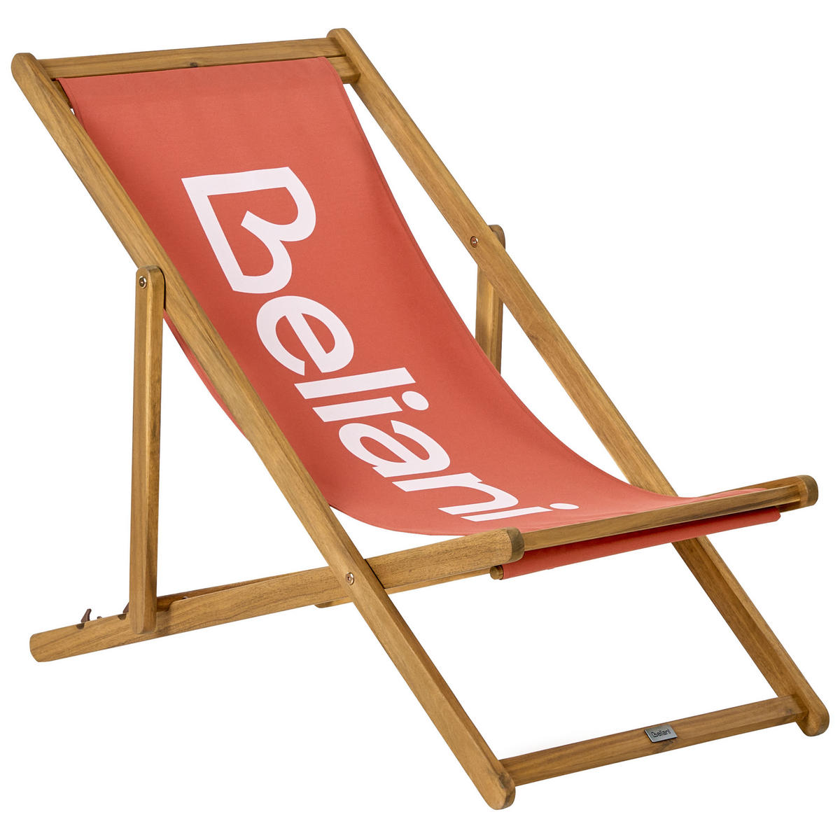 GARTENLIEGE Rot Anzio - Hellbraun/Rot, Textil (54/70/97cm) - Beliani