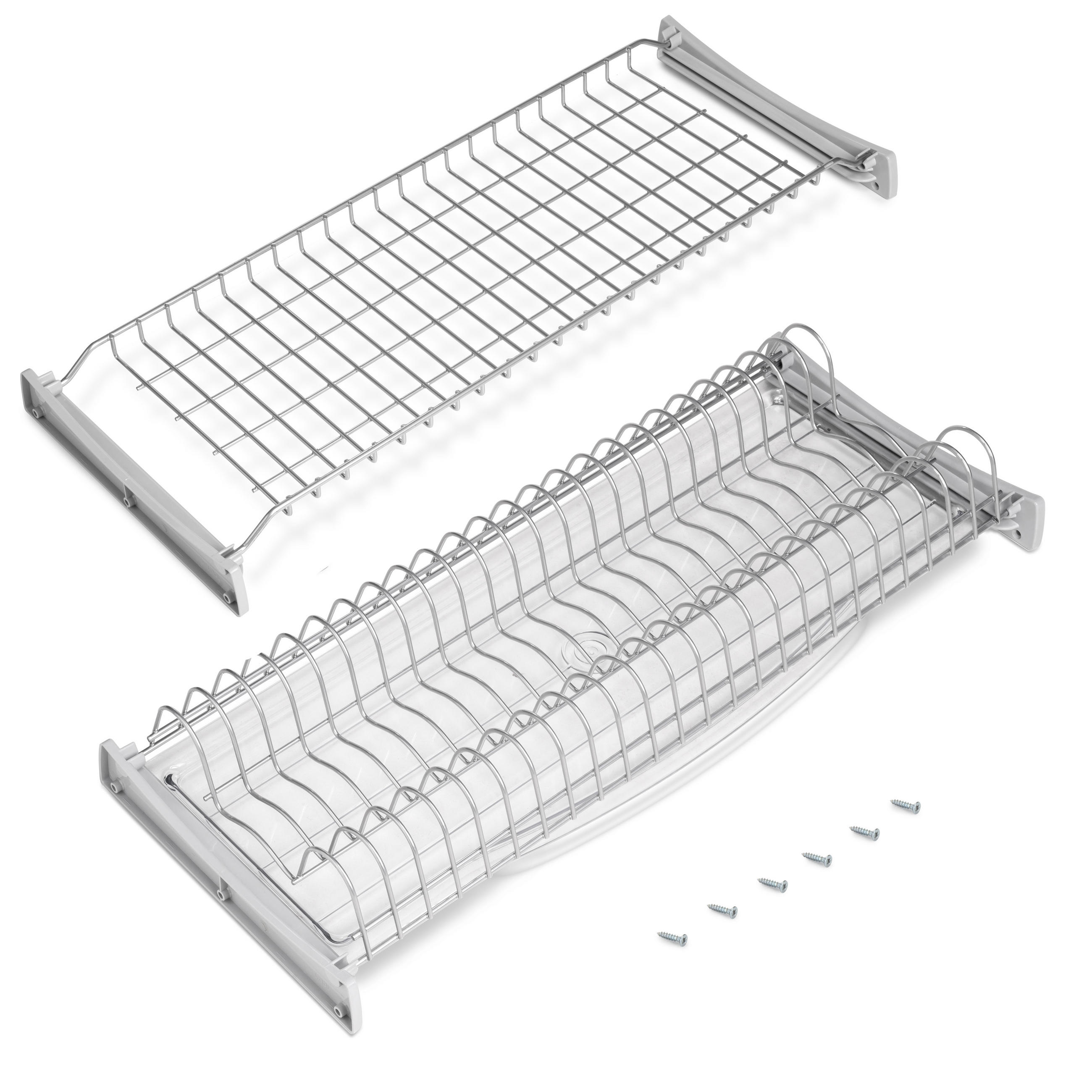 ABTROPFGESTELL Suprastar für hohe Module, 700, Grau metallic, Stahl - Silberfarben, Metall (13/32/69.5cm) - EMUCA