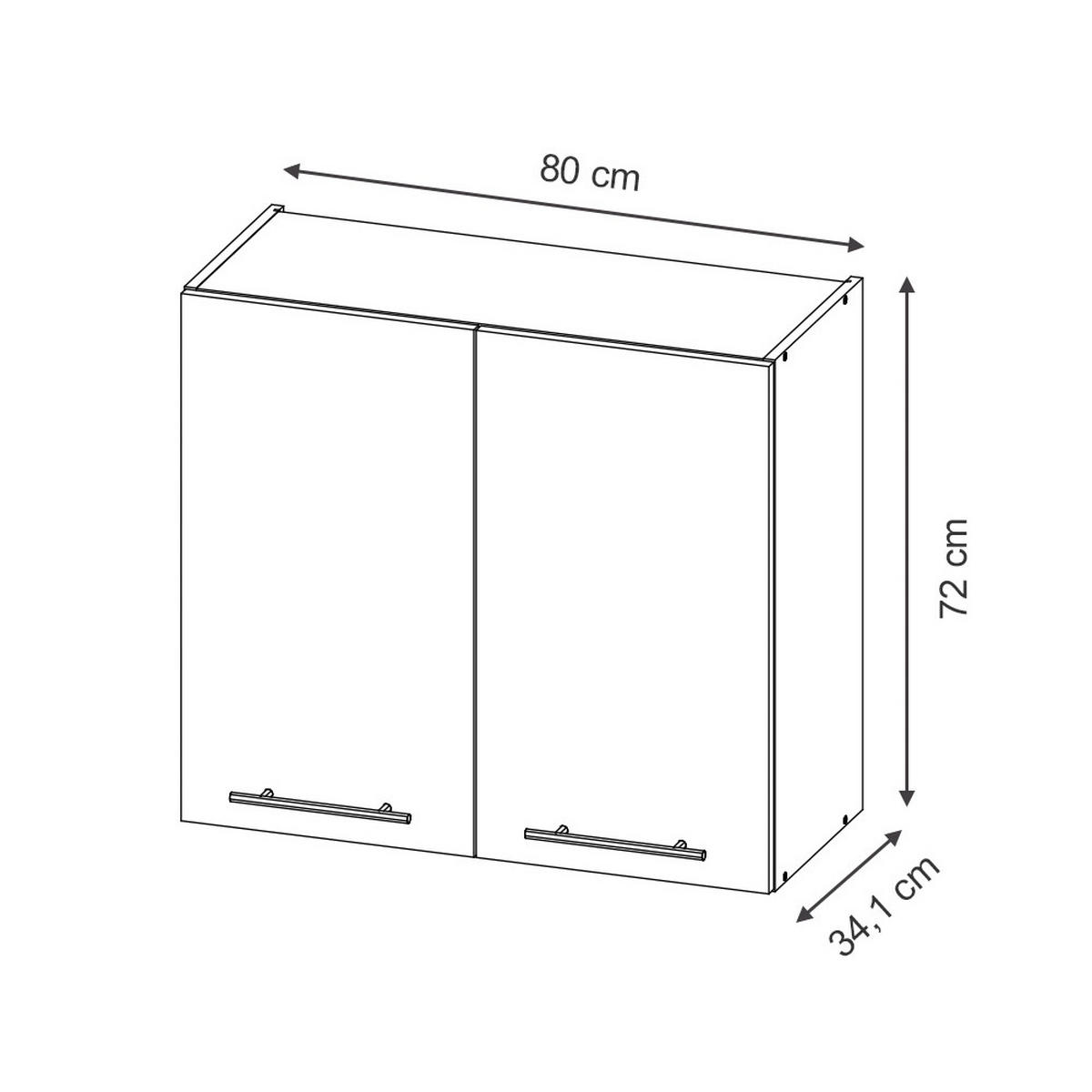 HÄNGESCHRANK Fame-Line, Dunkelgrau/Anthrazit, 80 cm - Dunkelgrau/Anthrazit, Holzwerkstoff (80/72/34.1cm) - Vicco