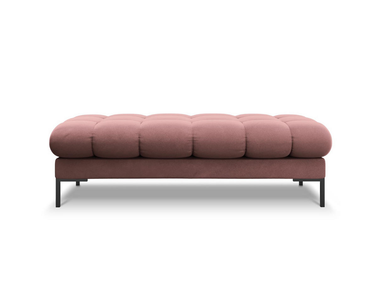 BANK Mamaia aus Samt rosa 2 Sitzplätze - Pink, Textil (133/41/62cm) - Micadoni