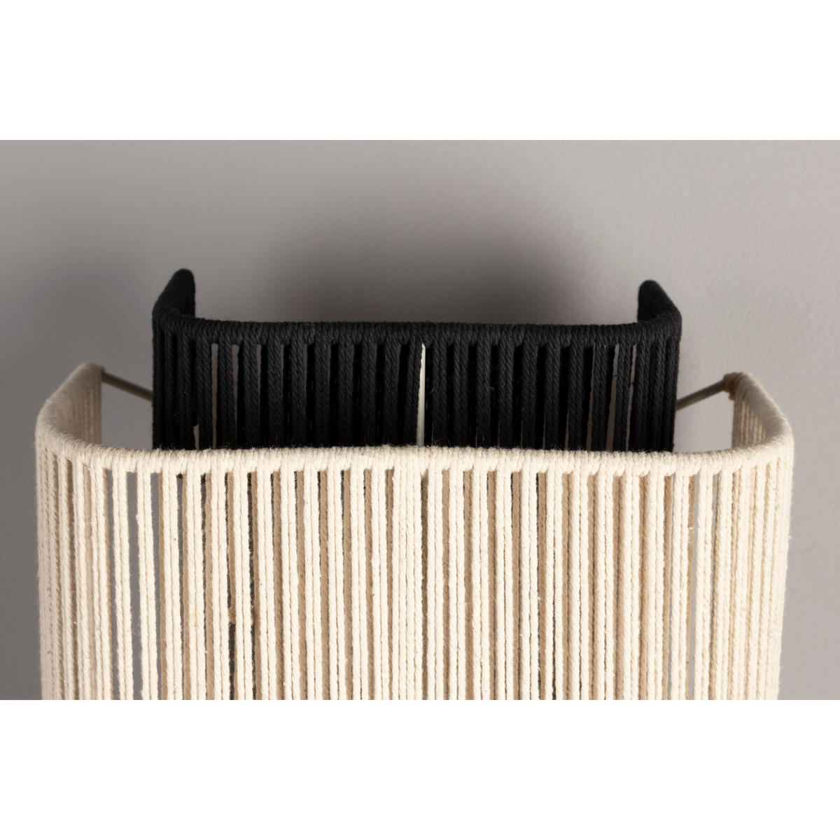 WANDLEUCHTE Elon Beige/ Schwarz - Beige, Textil (16/26/31cm) - Dutchbone