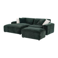 SOFA - 5 Personen - samt - tannengrün Tirono - Waldgrün, Kunststoff/Textil (99/80/66cm) - Vente-Unique