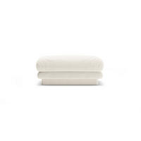 POUF Torino aus strukturiertem Stoff elfenbein - Ecru, Textil (80/41/80cm) - Micadoni