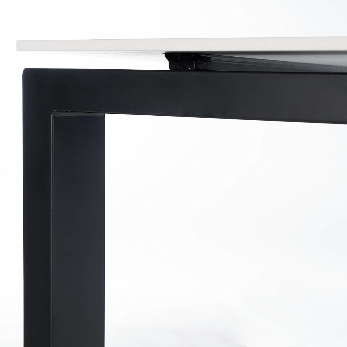 ESSTISCH in Marmoroptik - Keramik / Metall - Weiß, Keramik (90/180/76cm) - home24