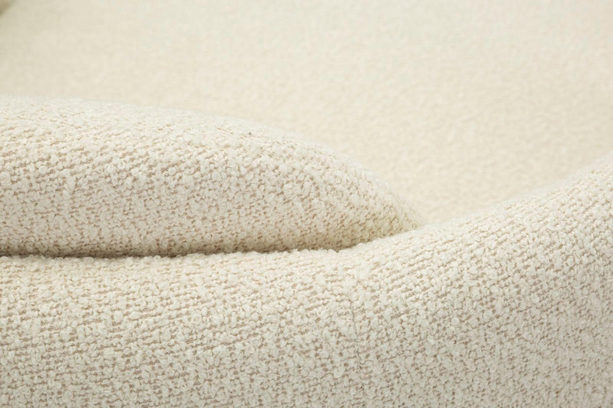 SESSEL Torino Swivel, cremefarben, Polyester, Eisen und Sperrholz, 70 x 72 x 75 cm - Creme, Holzwerkstoff/Kunststoff (70/75/72cm) - Mauro Ferretti