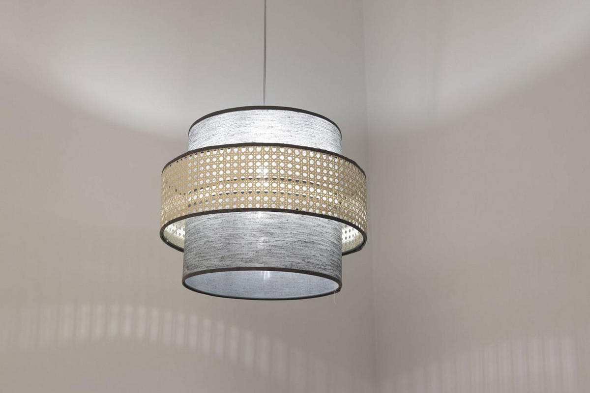 HÄNGELEUCHTE Grau 40/35 cm - Beige, Kunststoff (40/1/35cm) - ONZENO