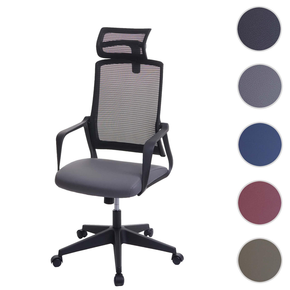 BÜROSTUHL Grau - Grau, Textil (64/128/66cm) - MCW