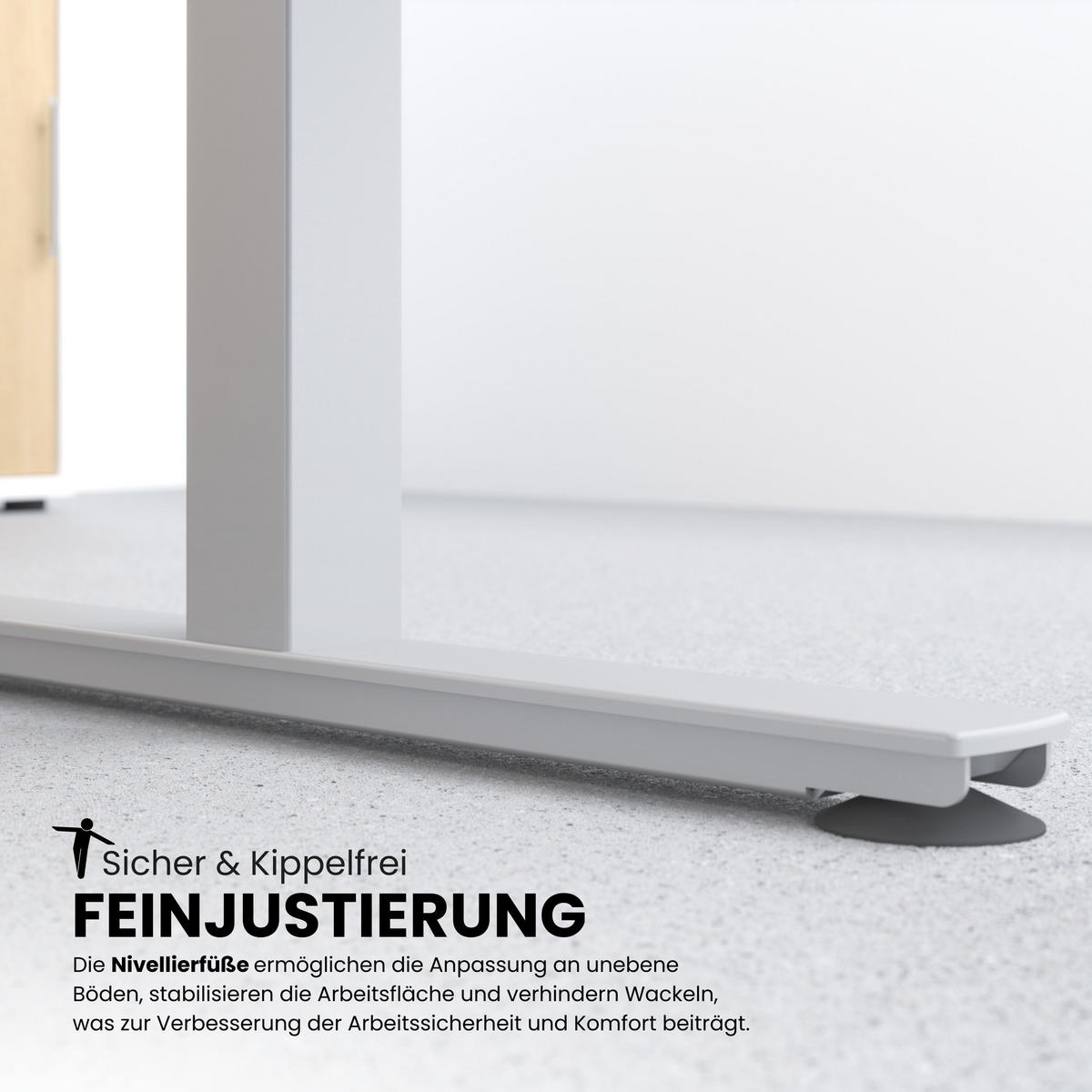 SCHREIBTISCH elektrisch XMST 100/200/74 cm in Eichefarben/Silberfarben - Eichefarben/Silberfarben, Holzwerkstoff (100/200/74cm) - bümö