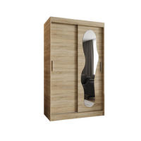 SCHWEBETÜRENSCHRANK 200/120/62 2-türig - Silberfarben/Sonoma Eiche, Holz (120/200/62cm) - MÖBEL KRYSPOL