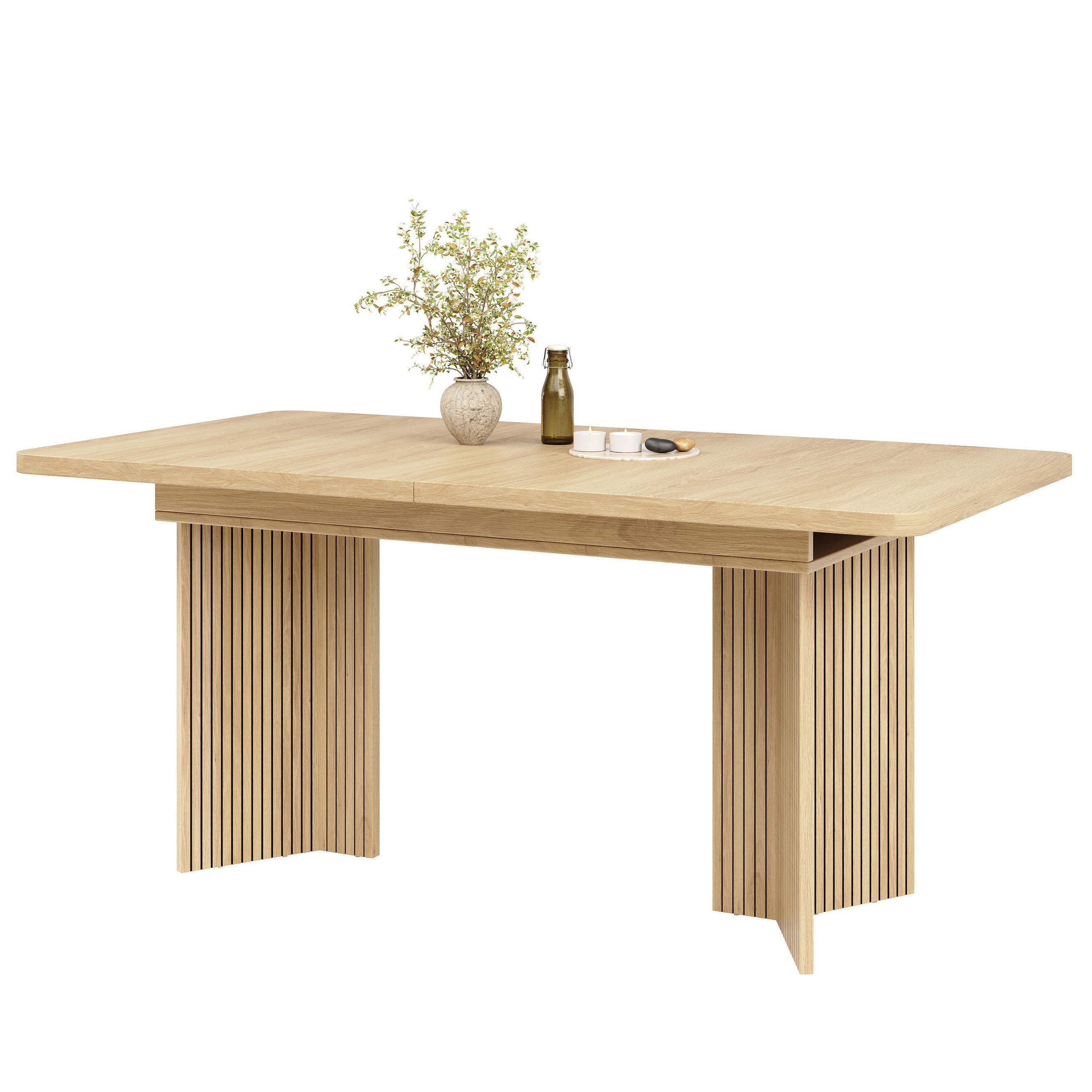 Chicfurn Esstisch Natur 160x76.1x80 cm