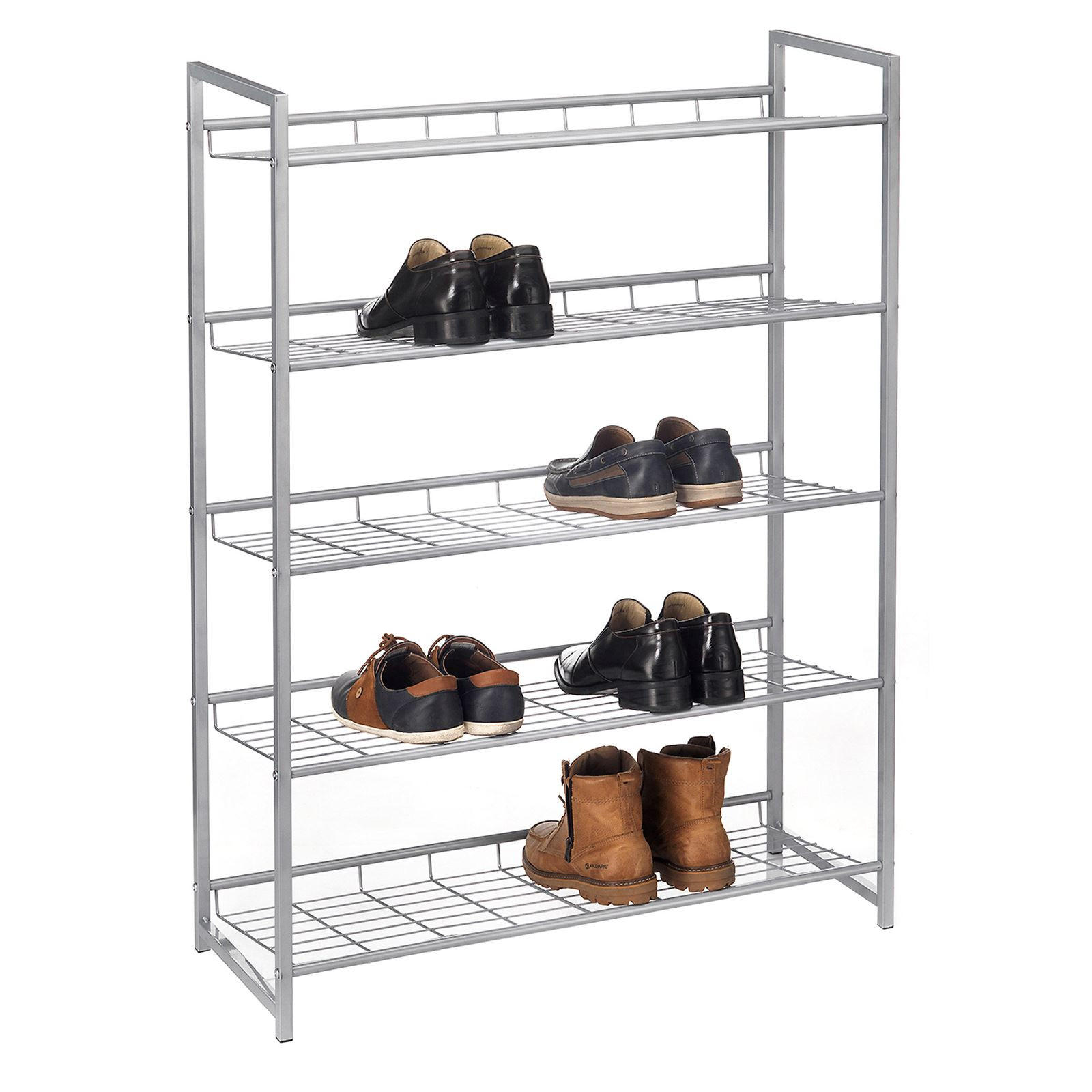 SCHUHREGAL SYSTEM - Silberfarben, Metall (81/107/30cm) - CARO-Möbel