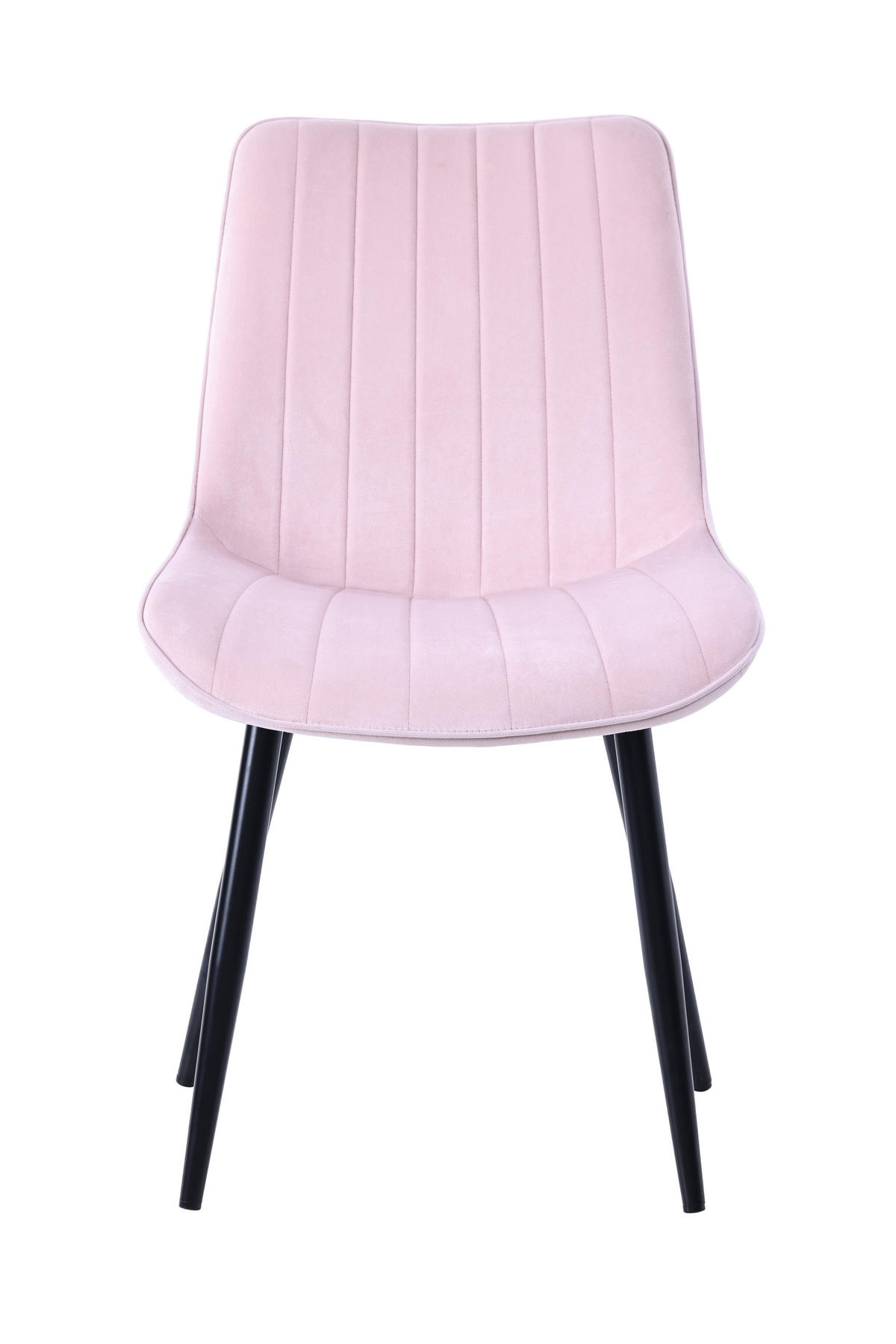 STUHL-SET 2 Stück aus Samt in Modernem Stil-YZ1 - Pink, Textil/Metall (53/88/62.5cm) - HOMAVO