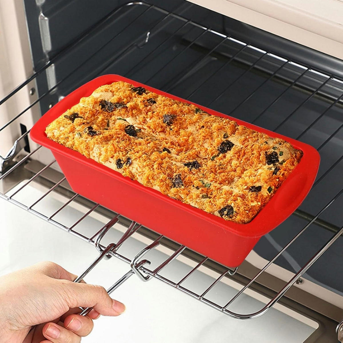 BROTBACKFORM 4-teiliges Set Silikon Antihaft 19 cm - Multicolor, Kunststoff (9.5/5.5/19cm)