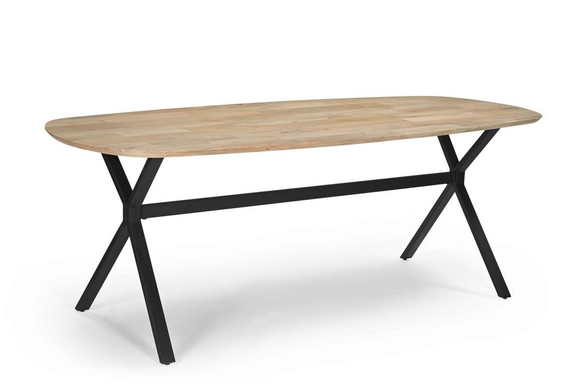 ESSTISCH aus Mangoholz 220cm, natürlich - Braun, Holz (220/100/77cm) - Giga Meubel