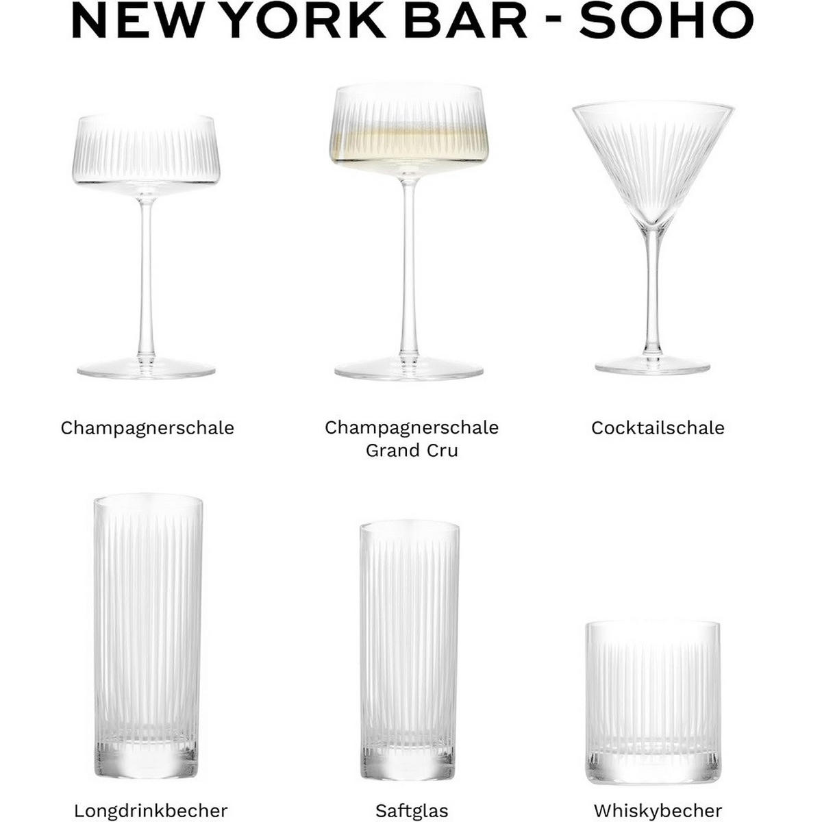 CHAMPAGNERSCHALE New York Bar Soho 316 ml 6er Set - Transparent, Glas (0.316L) - Stölzle
