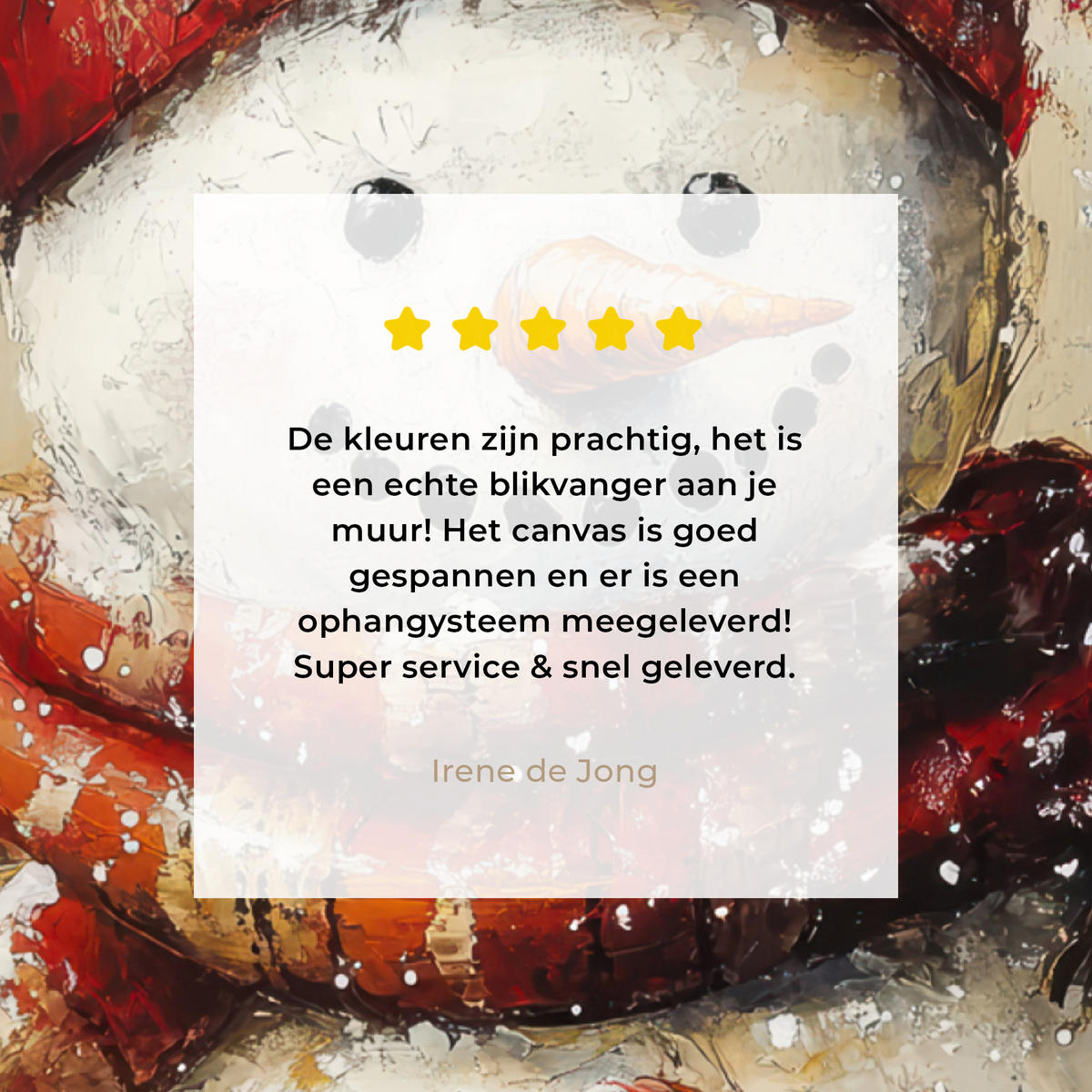 LEINWANDBILD Schneemann - Winter - Schnee - Beige 60x80 cm - Weiß, Textil (60/80cm) - MuchoWow