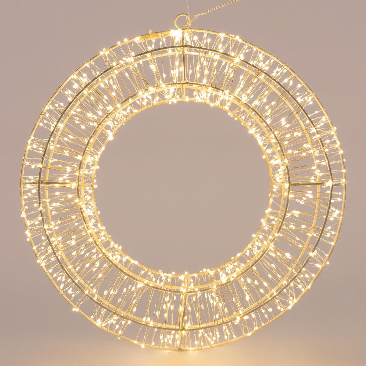 DEKORATIVER KRANZ LED Ø 50 cm - Goldfarben, Metall (8/50/50cm) - Home Styling Collection