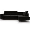 ECKSOFA Berona Schwarz Rechts - Schwarz, Holz/Textil (255/190cm) - Graingold
